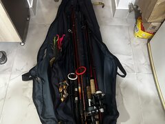 Set pescuit incepatori - lansete cu mulinete, geanta, husa